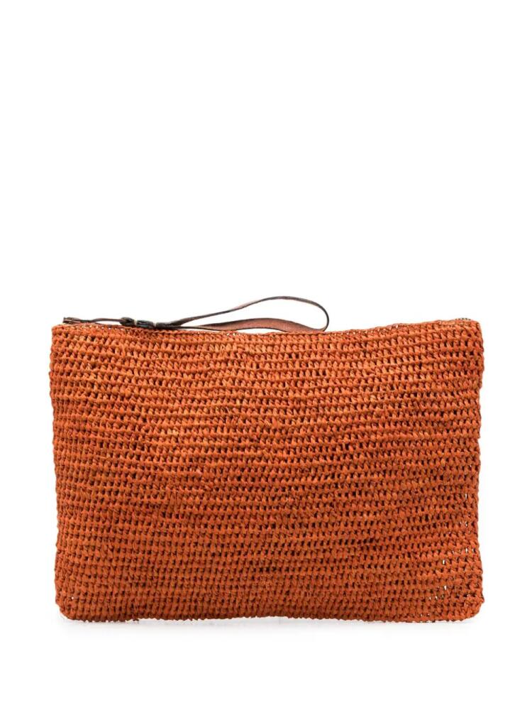 IBELIV Ampy woven-raffia makeup bag - Orange Cover