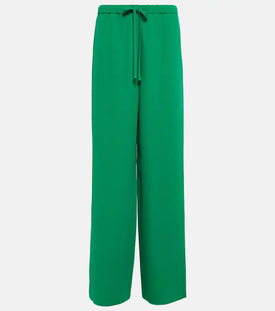 Valentino High-rise wide-leg silk crêpe pants Cover