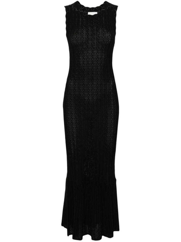 Loulou Studio Molino open-knit maxi dress - Black Cover