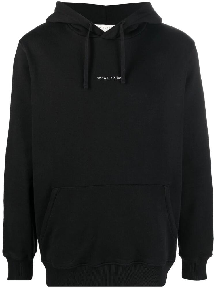 1017 ALYX 9SM logo-print cotton hoodie - Black Cover