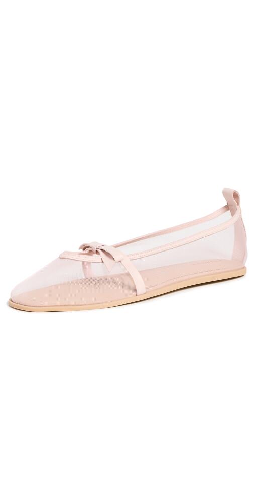 Free People Mesh Mania Bow Flats Cloud Pink Mesh Cover