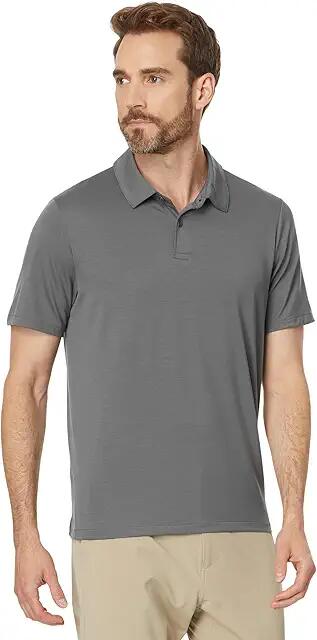 Free Fly Elevate Polo (Smoke) Men's Short Sleeve Knit Cover