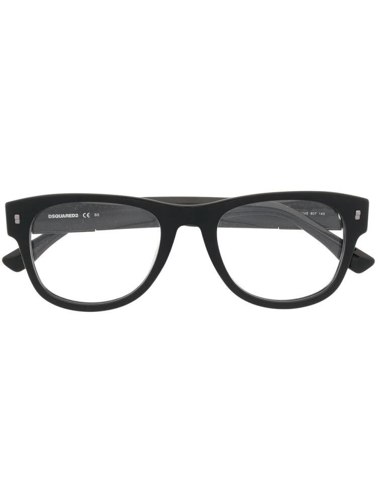 DSQUARED2 EYEWEAR polished round-frame glasses - Black Cover