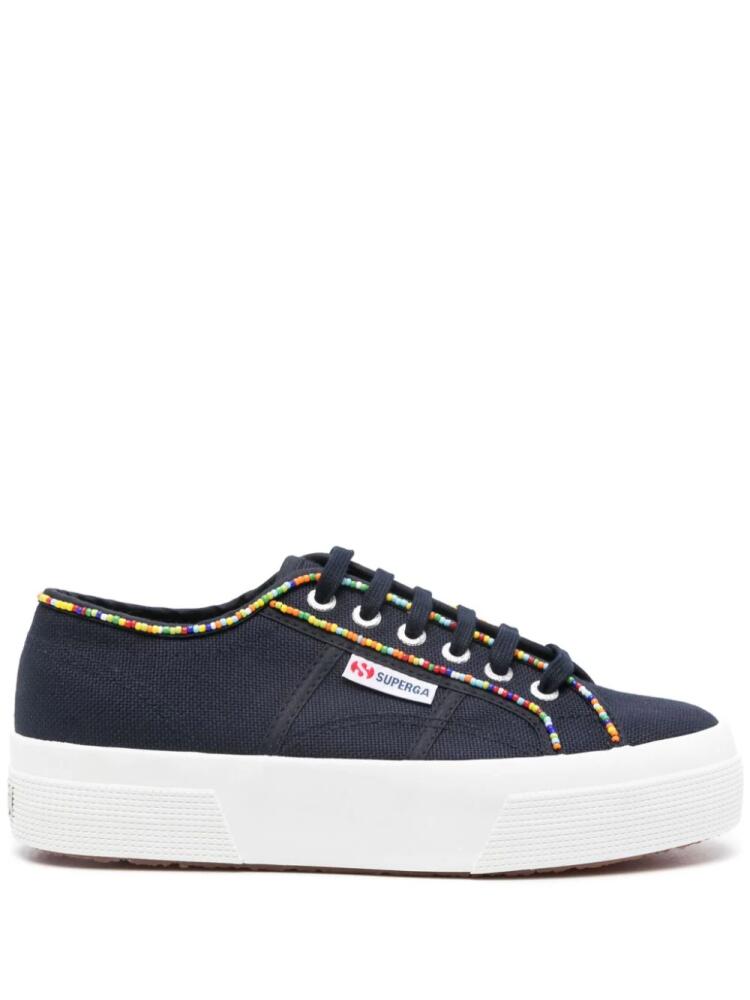 Superga beaded flatform sneakers - Blue Cover