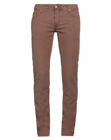 Hand Picked Man Pants Brown Lyocell, Cotton, Elastane Cover