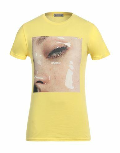 Daniele Alessandrini Homme Man T-shirt Yellow Cotton Cover