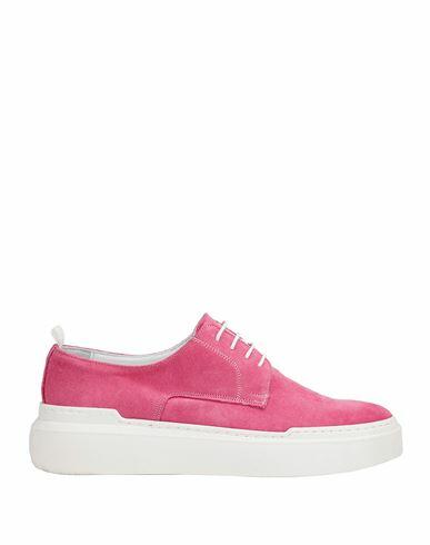 8 By Yoox Suede Leather Low-top Sneaker Man Sneakers Magenta Calfskin Cover