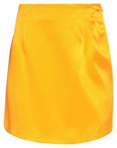 Soallure Woman Mini skirt Orange Viscose Cover