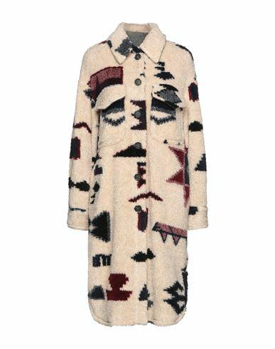 Front Street 8 Woman Coat Ivory Acrylic, Wool, Polyester Cover