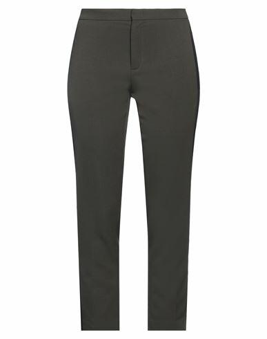 N°21 Woman Pants Dark green Polyester, Wool, Elastane Cover