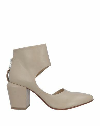 Elena Iachi Woman Ankle boots Beige Leather Cover