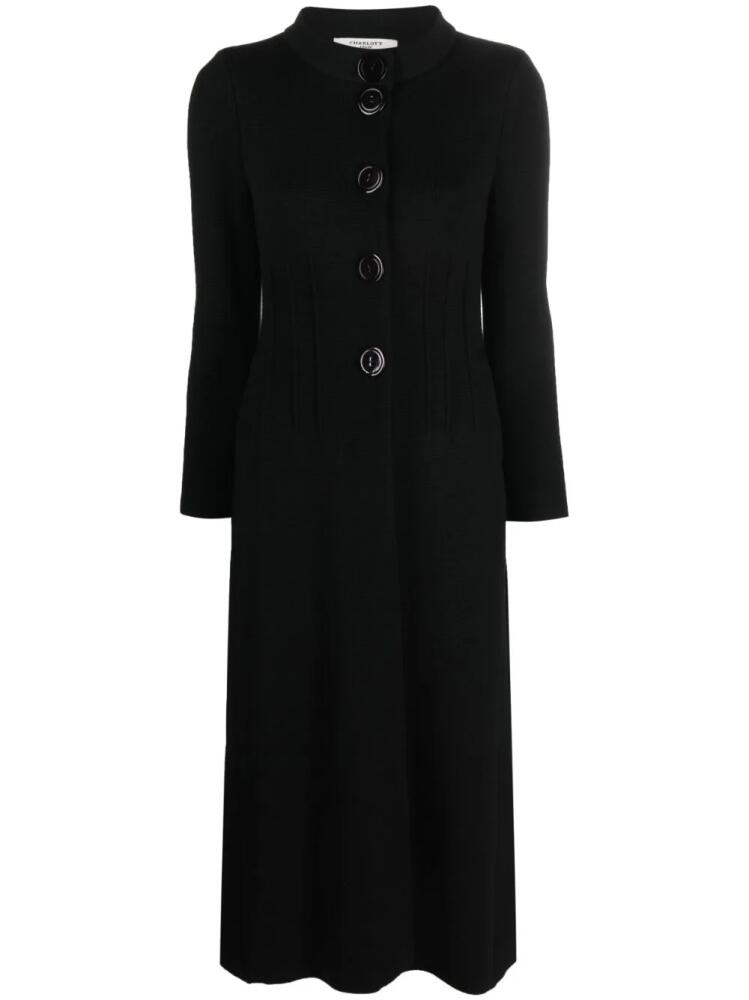 Charlott single-breasted wool coat - Black Cover