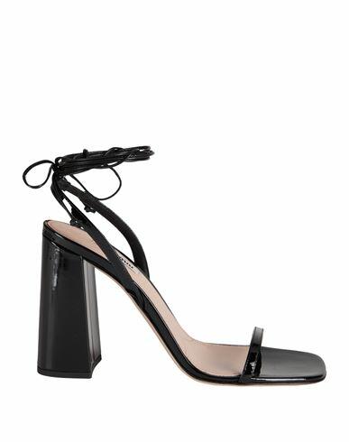 Miu Miu Woman Sandals Black Leather Cover