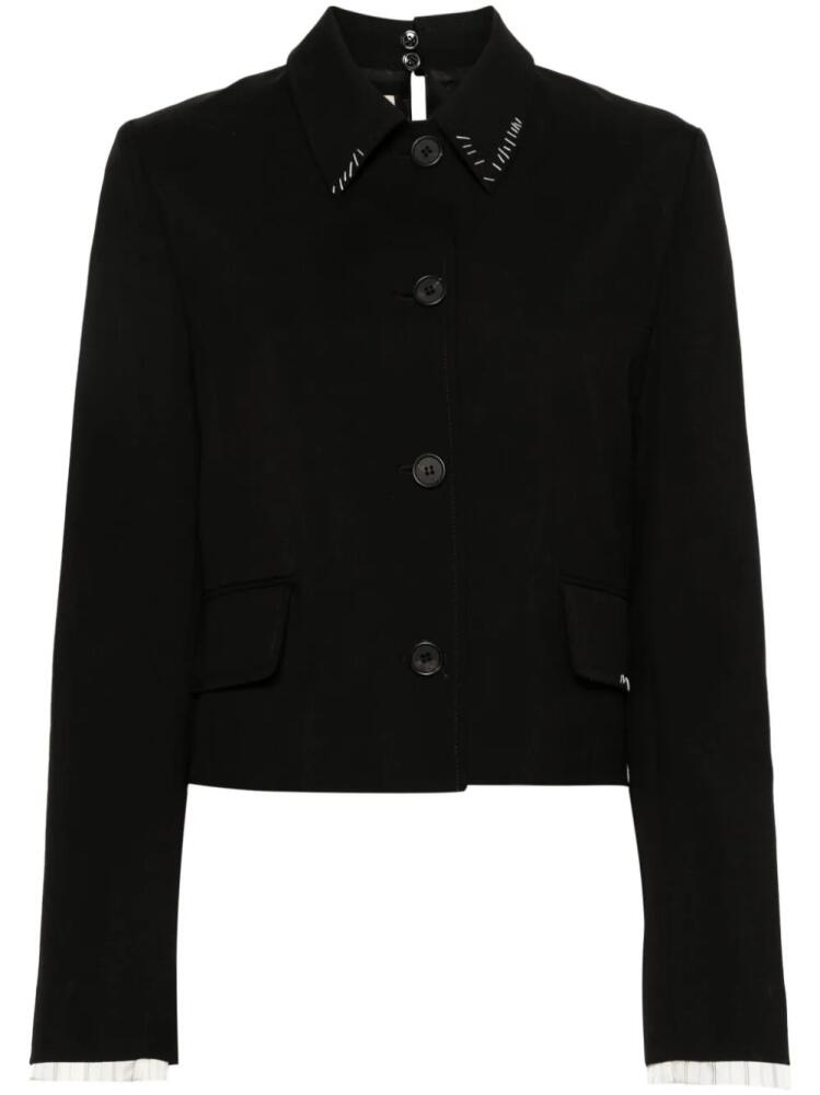 Marni cropped virgin-wool blazer - Black Cover