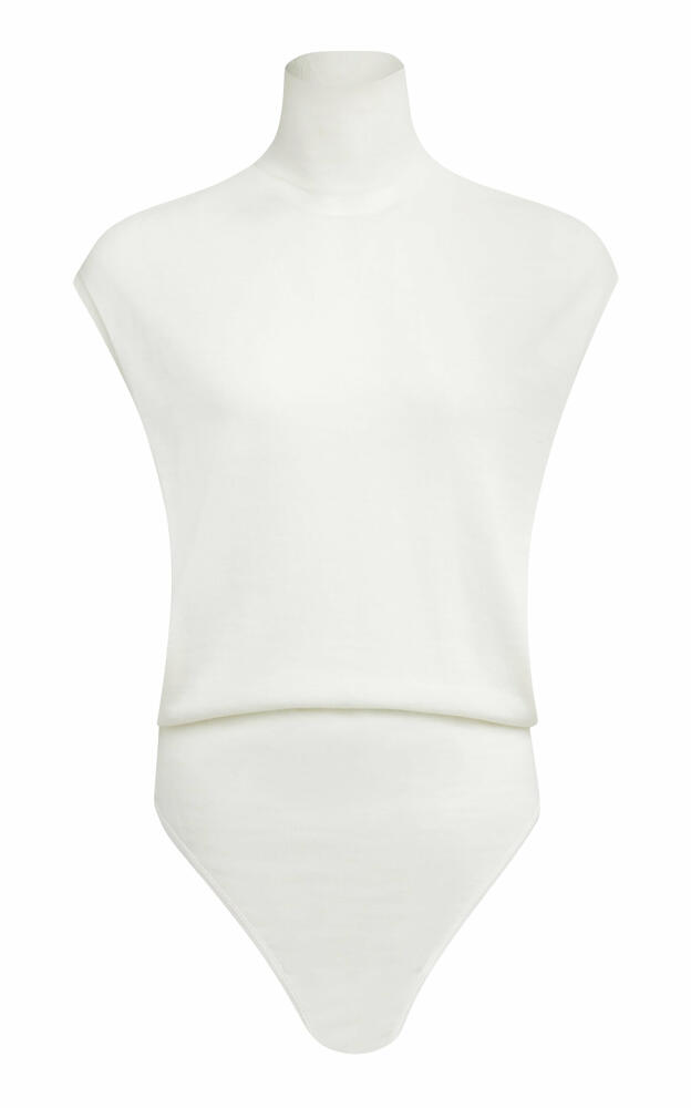 ALAA - Sleeveless Knit Merino Wool Bodysuit - Ivory Cover