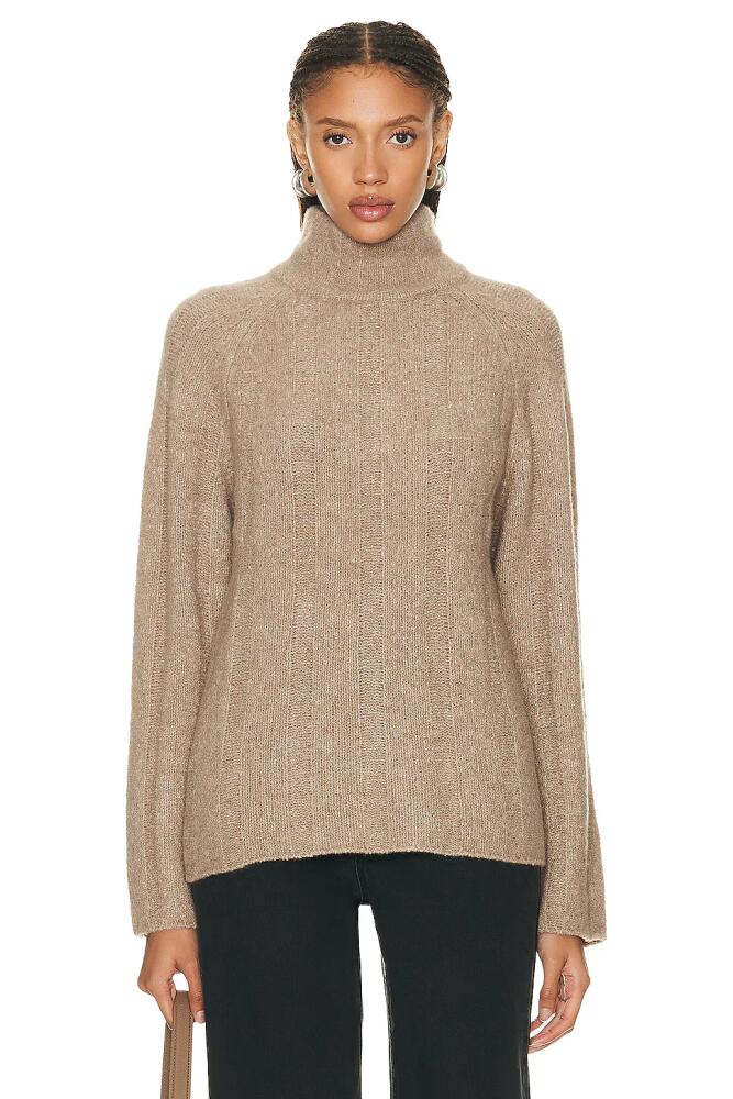 Loulou Studio Donna Turtleneck Sweater in Beige Cover