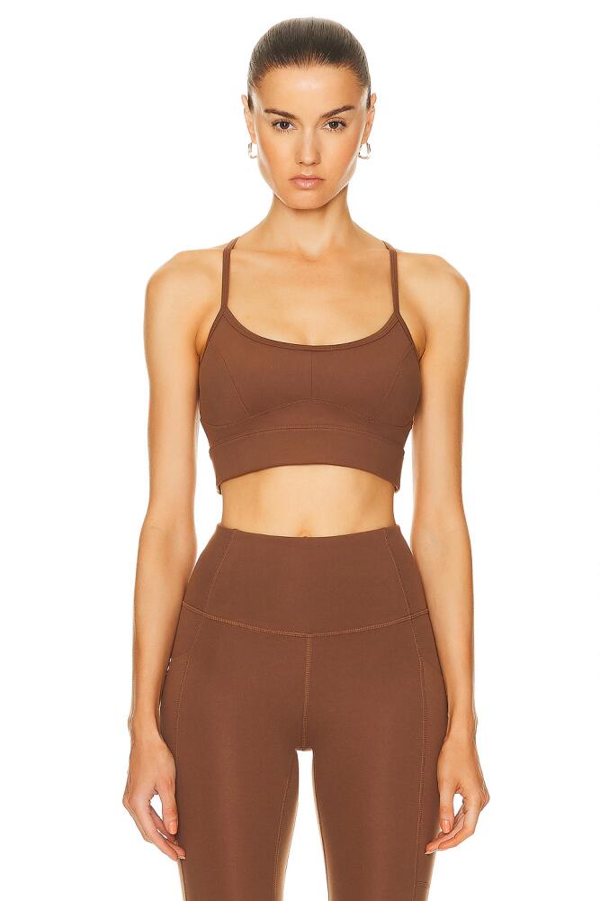 Varley Lets Move Irena Bra in Brown Cover