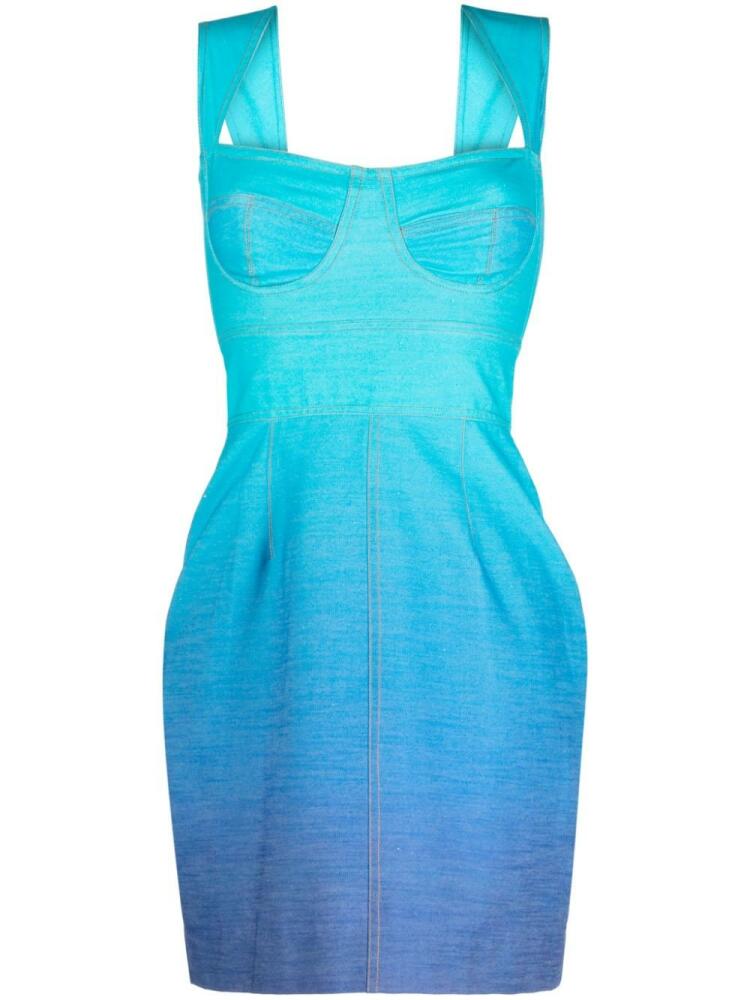 Bambah Ocean gradient-effect minidress - Blue Cover