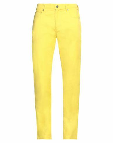 Moschino Man Pants Yellow Cotton, Elastane Cover