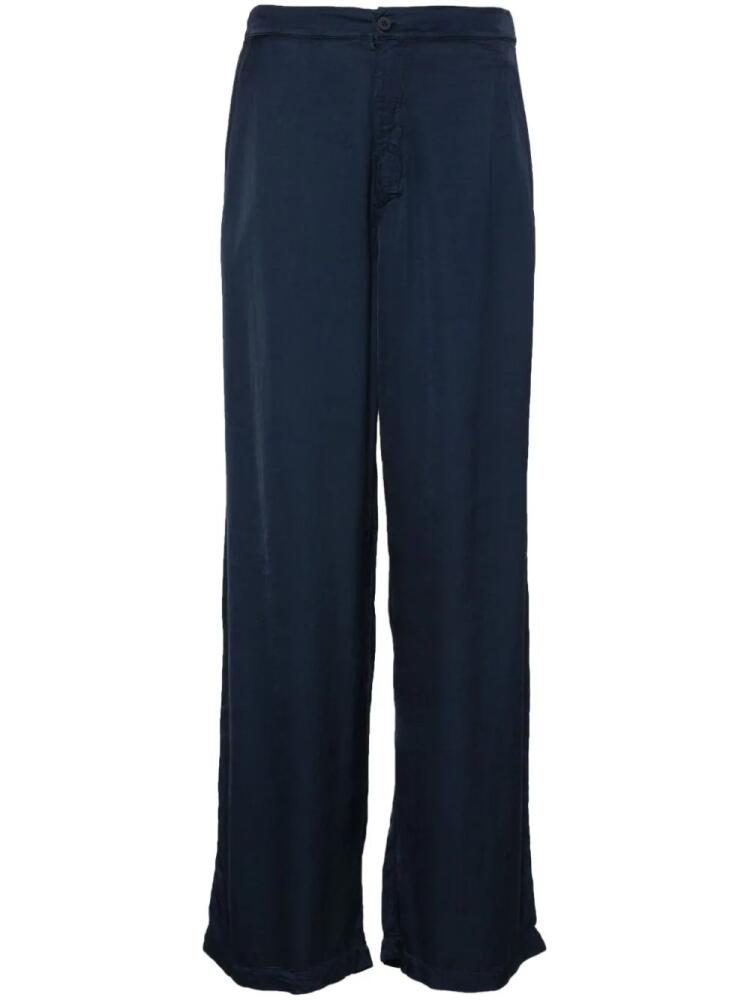 Transit elasticated-waistband straight trousers - Blue Cover