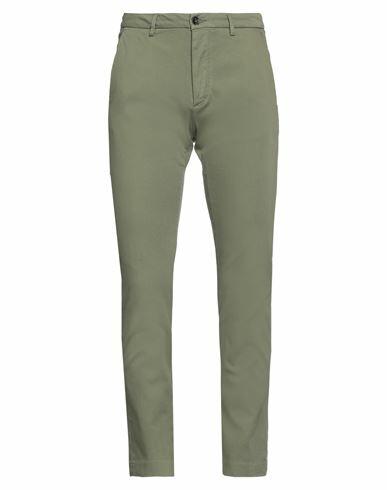 True Nyc Man Pants Military green Cotton, Elastane Cover