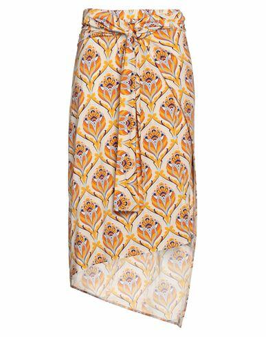 Rabanne Woman Midi skirt Apricot Viscose, Elastane Cover