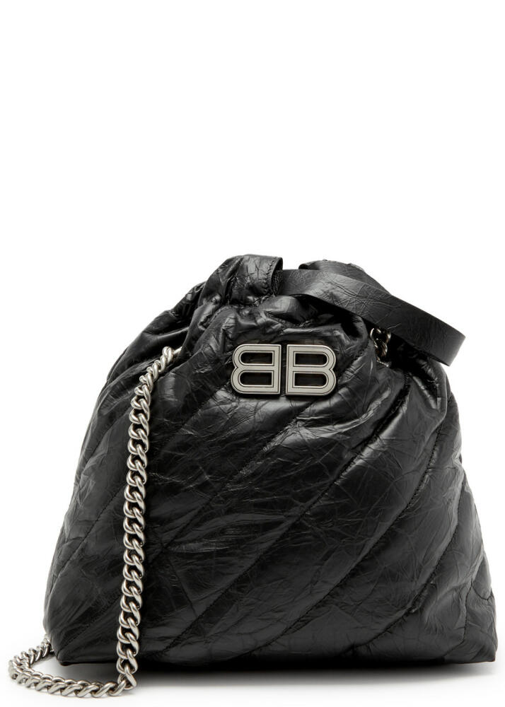 Balenciaga Crush Small Quilted Leather Bucket bag - Black Cover