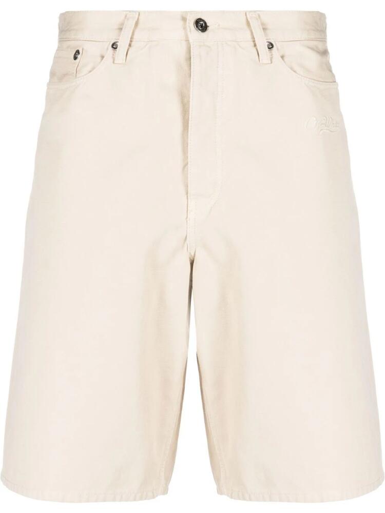 Off-White Wave Off canvas shorts - Neutrals Cover