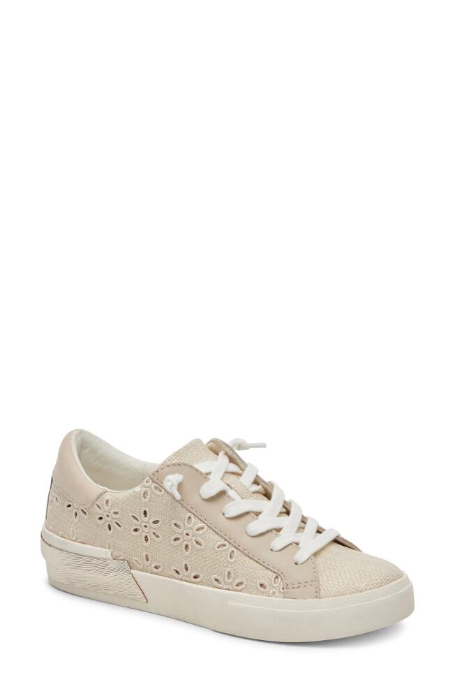 Dolce Vita Zina Sneaker in Oatmeal Floral Eyelet Cover