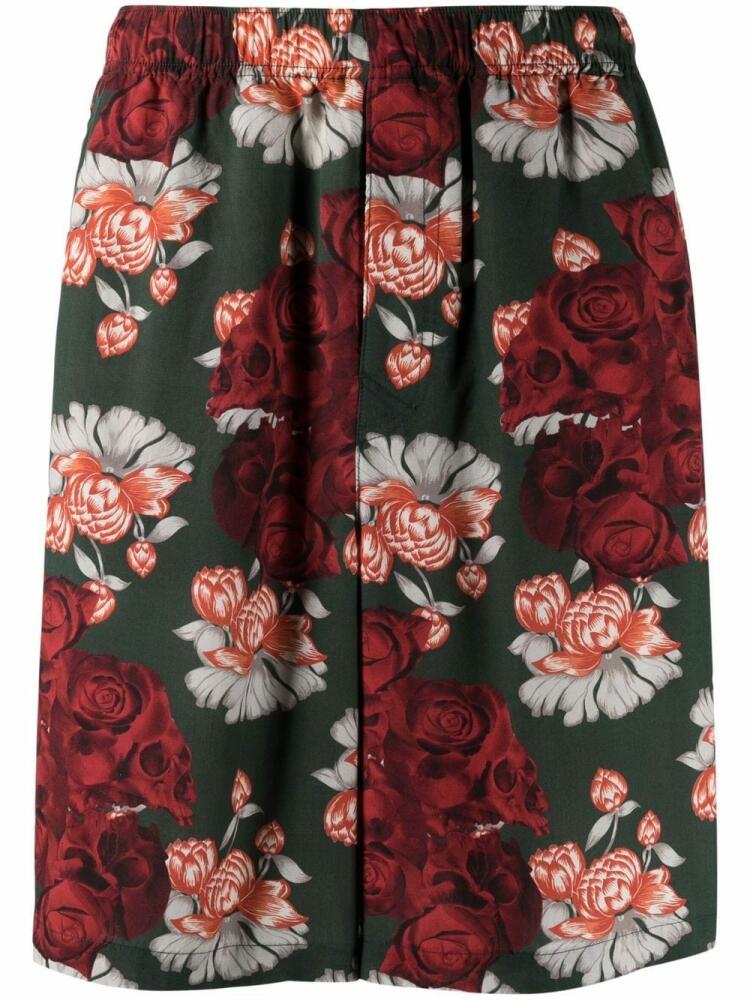 Undercover rose-print bermuda shorts - Green Cover