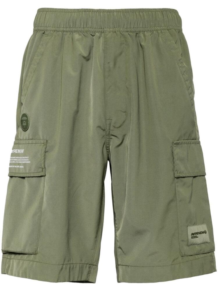 AAPE BY *A BATHING APE® logo-appliqué cargo shorts - Green Cover