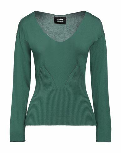 Alpha Studio Woman Sweater Green Viscose, Polyester, Polyamide Cover