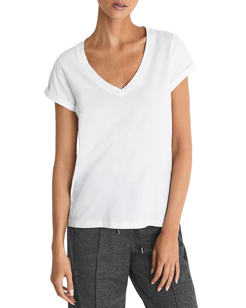 Reiss Luana Cotton V Neck Tee Cover