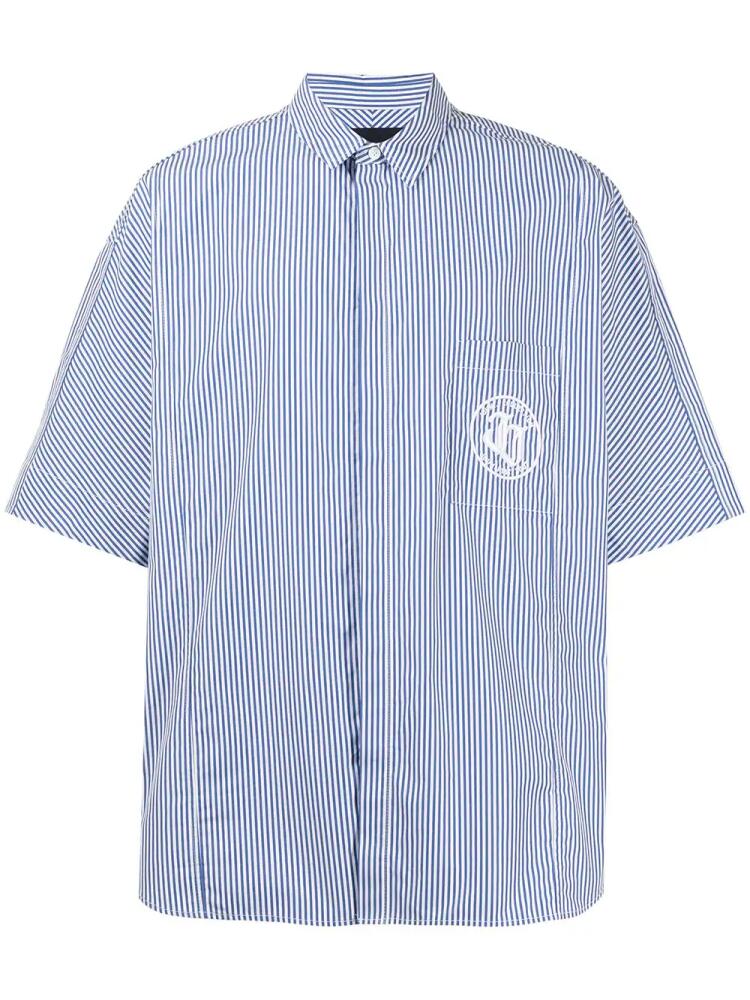 Juun.J striped short-sleeved shirt - Blue Cover