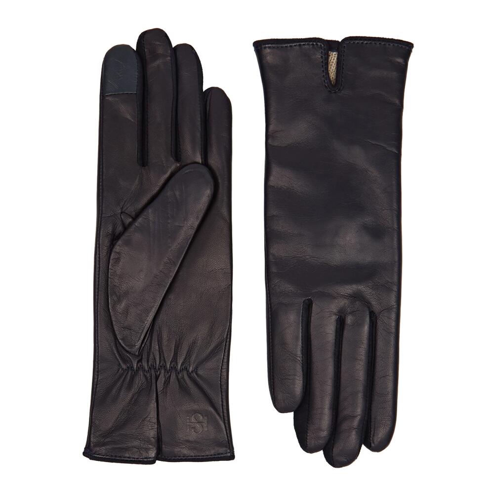 Handsome Stockholm Essentials Leather Gloves - Navy Cover