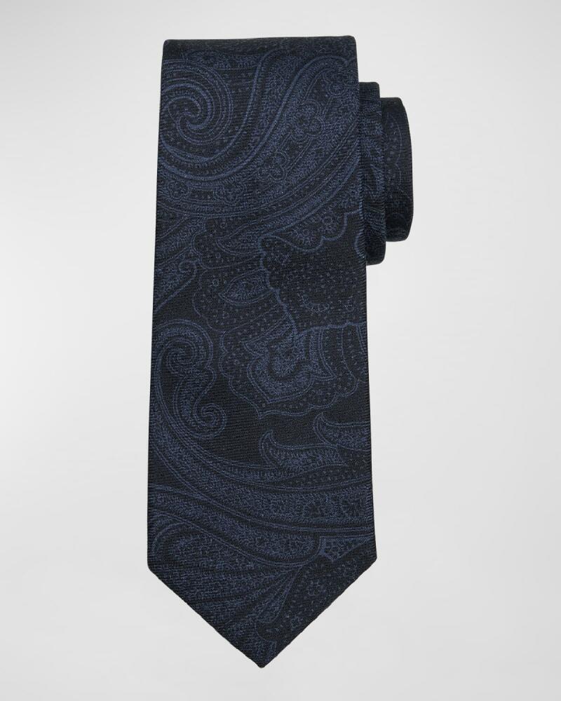 Ralph Lauren Purple Label Men's Paisley Cashmere-Silk Tie Cover