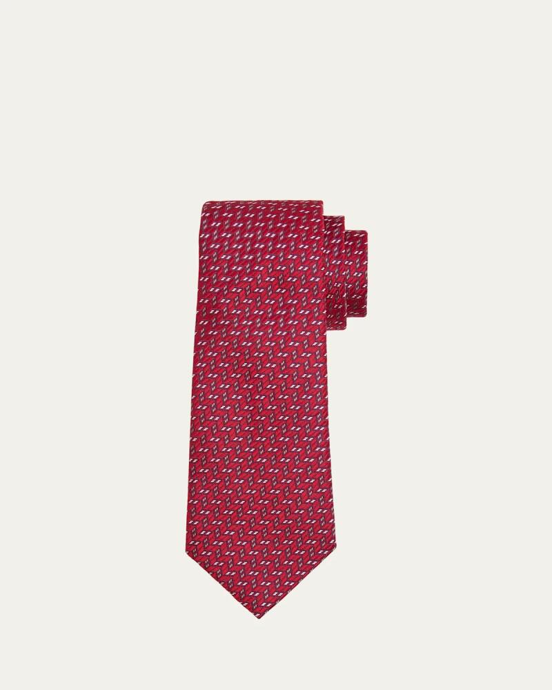 Giorgio Armani Men's Silk Raised Cubes Tie Cover