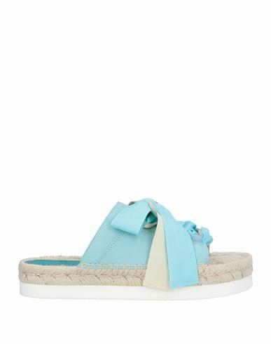 Fabi Woman Espadrilles Sky blue Soft Leather, Textile fibers Cover