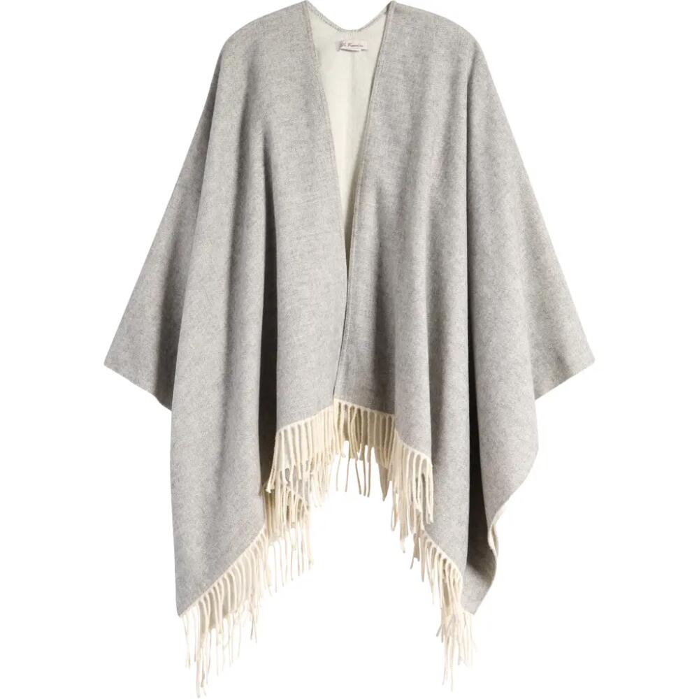 La Fiorentina Fringed Ruana in Grey Cover