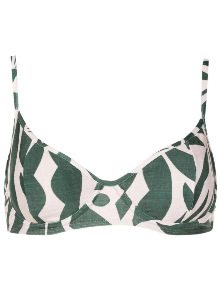 Lygia & Nanny Fiji half-cup bikini top - Green Cover