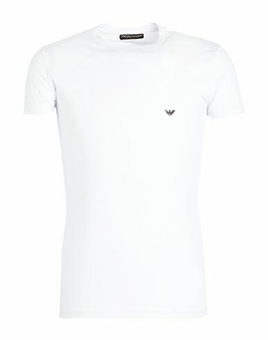 Emporio Armani Man Undershirt White Cotton, Elastane Cover