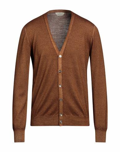 Gran Sasso Man Cardigan Camel Virgin Wool Cover