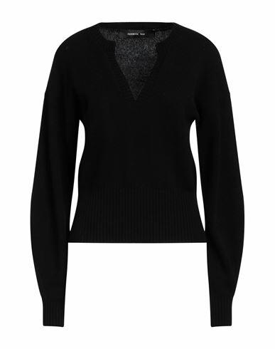 Federica Tosi Woman Sweater Black Wool, Cashmere Cover