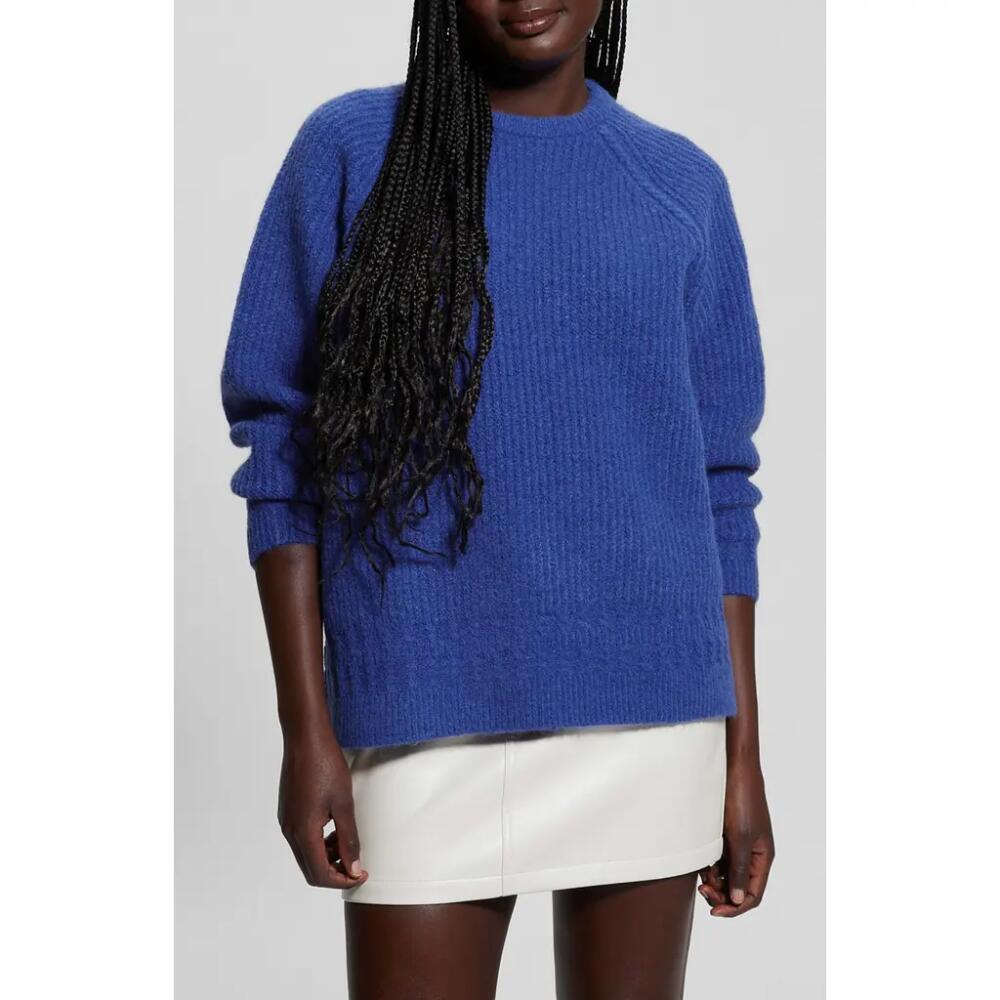 GUESS Margo Mixed Stitch Sweater in Surfing Blue Cover