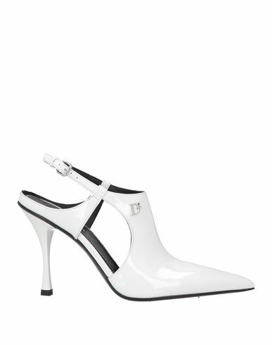 Dsquared2 Woman Pumps White Soft Leather Cover