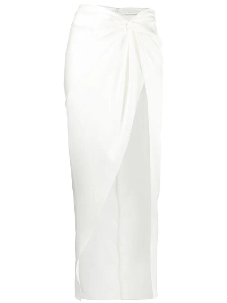 Fleur Du Mal side knot-detail skirt - White Cover