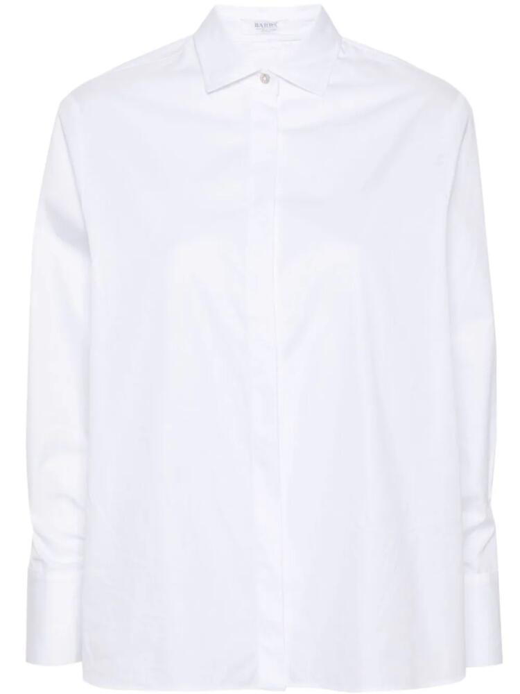 Barba cotton poplin shirt - White Cover