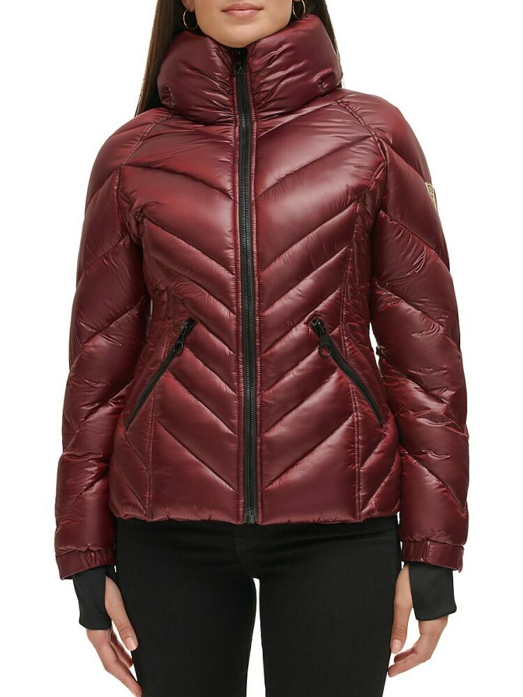 Guess Women's Quilted Puffer Jacket - Plum Cover