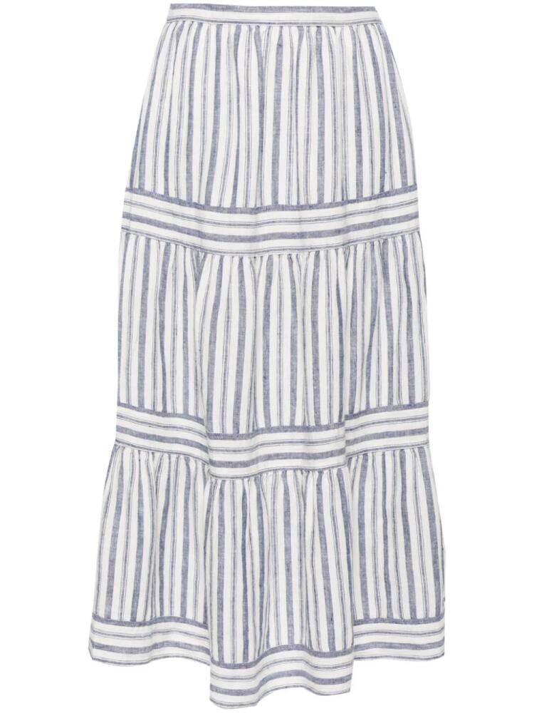 Polo Ralph Lauren striped A-line midi skirt - Blue Cover