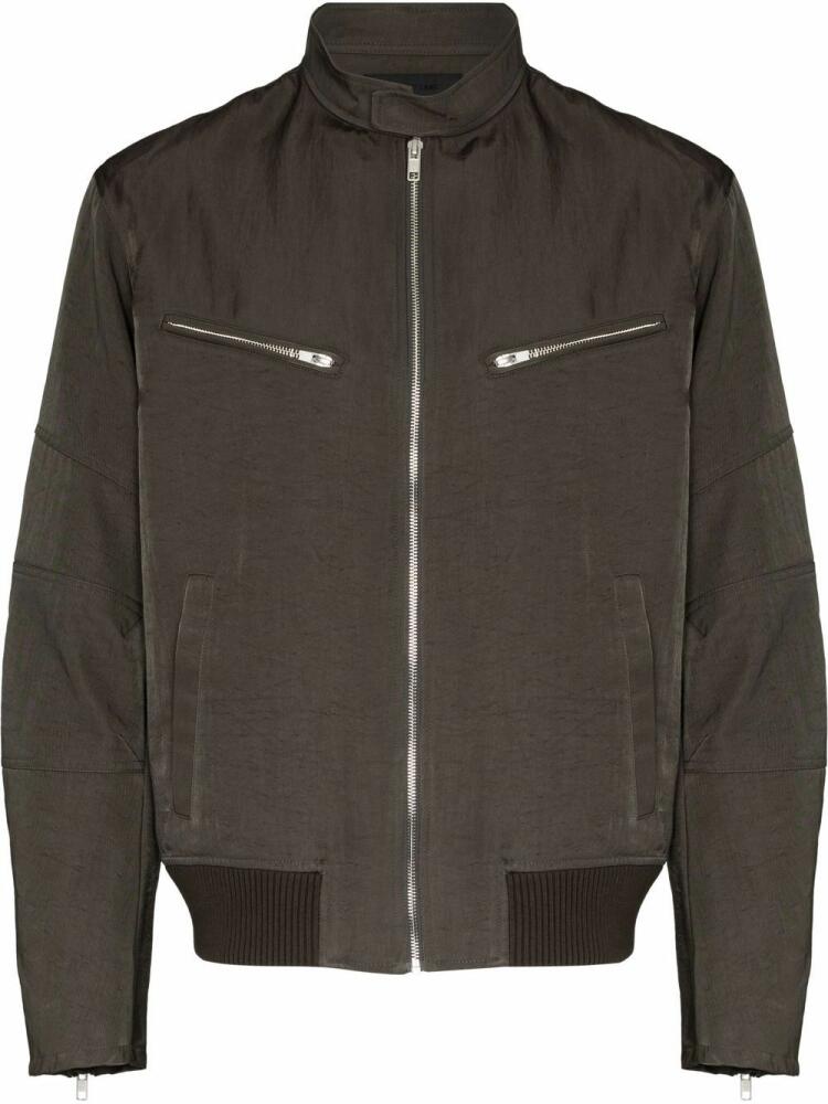 Helmut Lang Moto Flight zipped bomber jacket - Green Cover